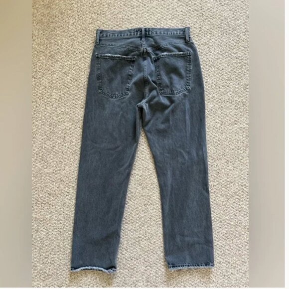 Agolde 90”s Pinch Waist Grey Jeans Button Fly size 30 - Picture 3 of 8